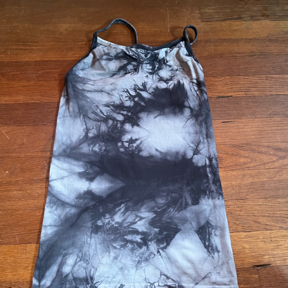 Athleta Gray Tie-Dye Tank